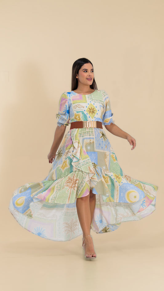 VESTIDO DAMA LINO- 023989