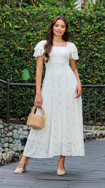 VESTIDO LARGO BLONDA MAXI  | MADAN F | 024008