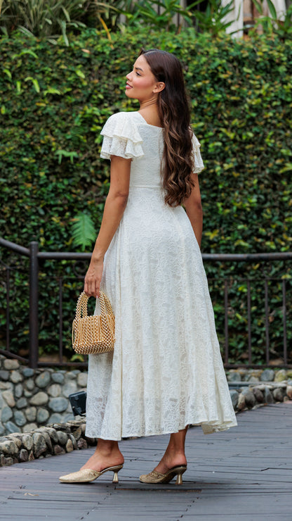VESTIDO LARGO BLONDA MAXI  | MADAN F | 024008