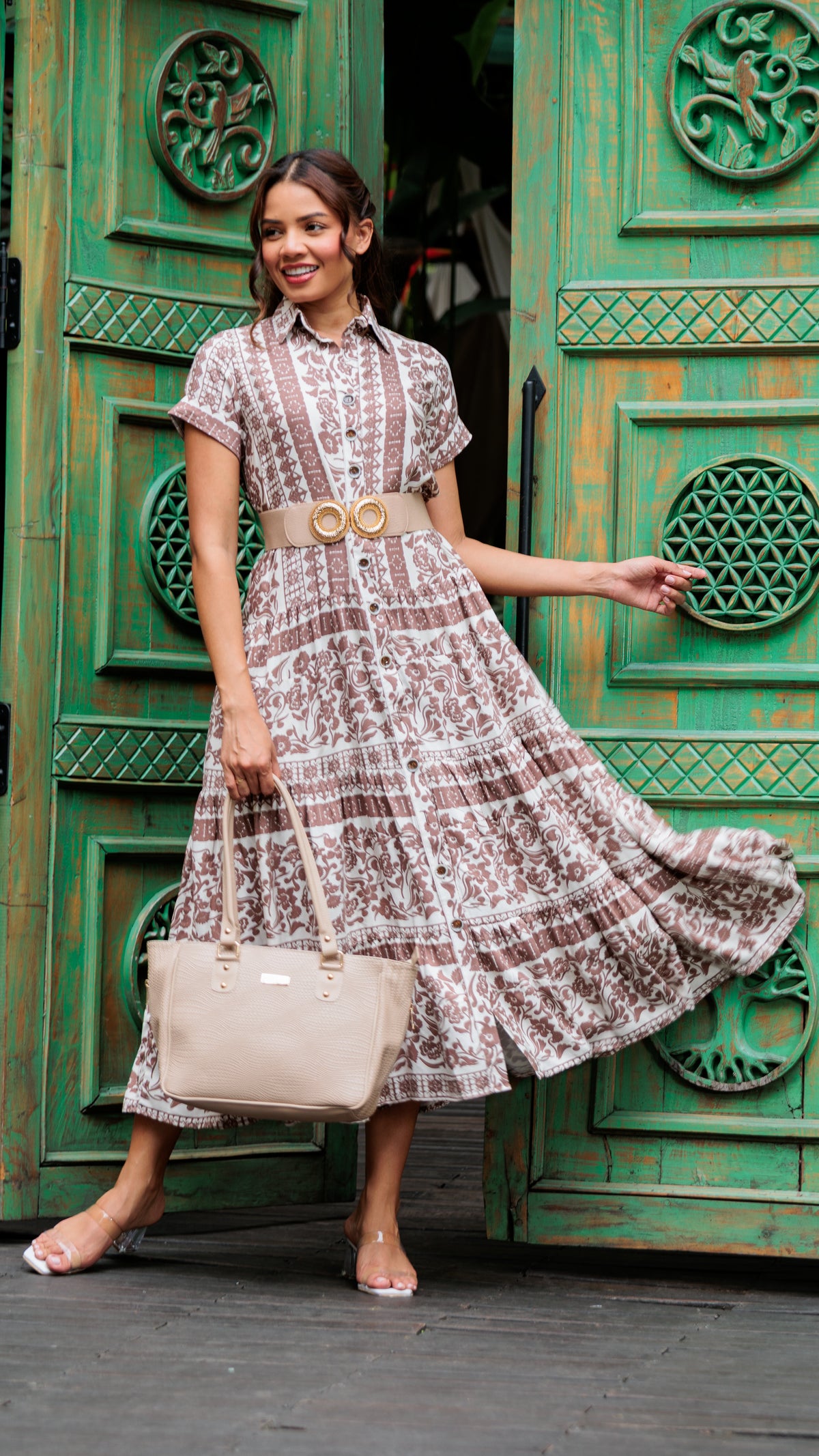 VESTIDO DAMA LARGO RAYON | MADAN F | 024015
