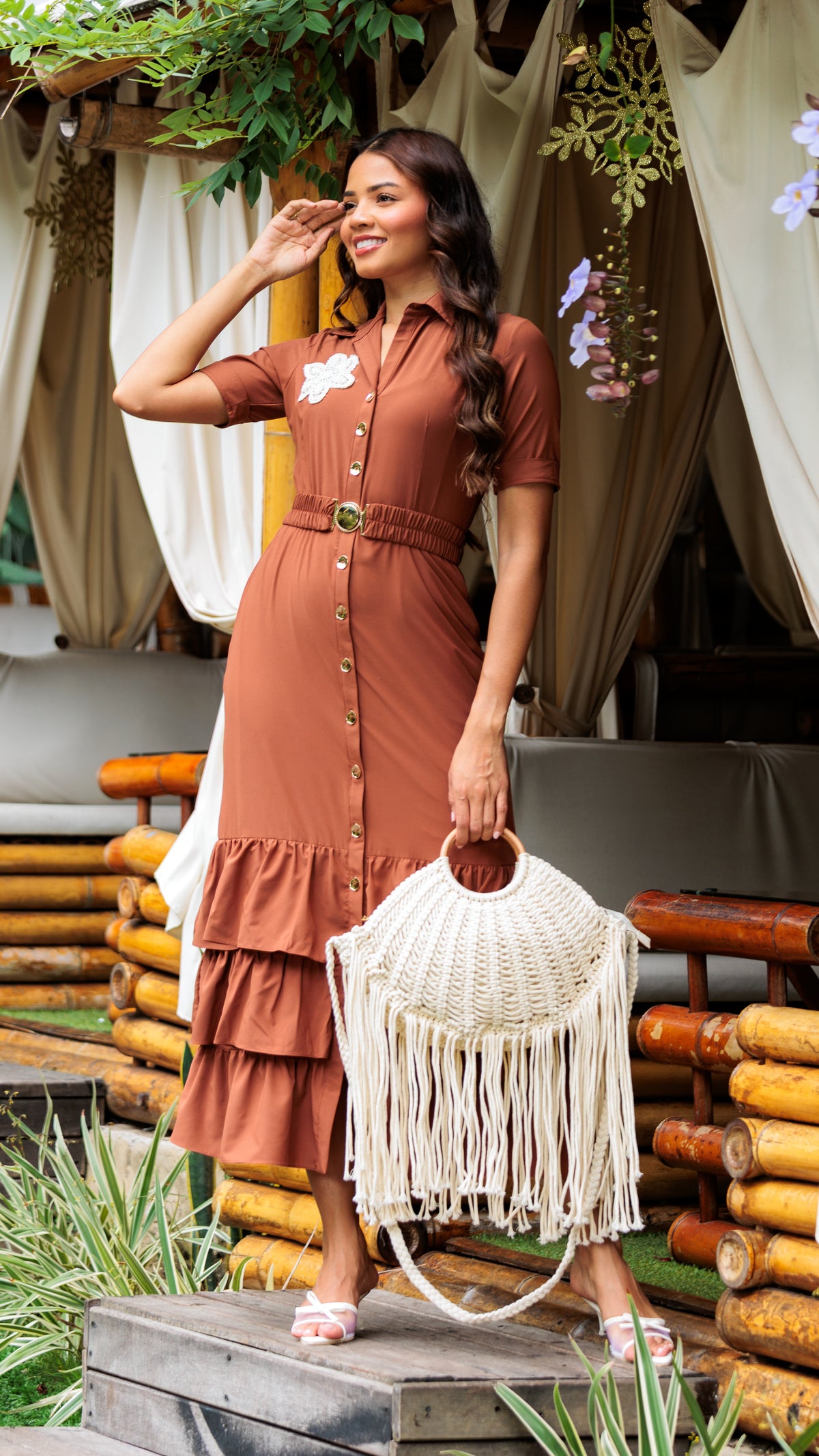 VESTIDO DAMA MAXI SEDA STUDIO | MADAN F | 024028