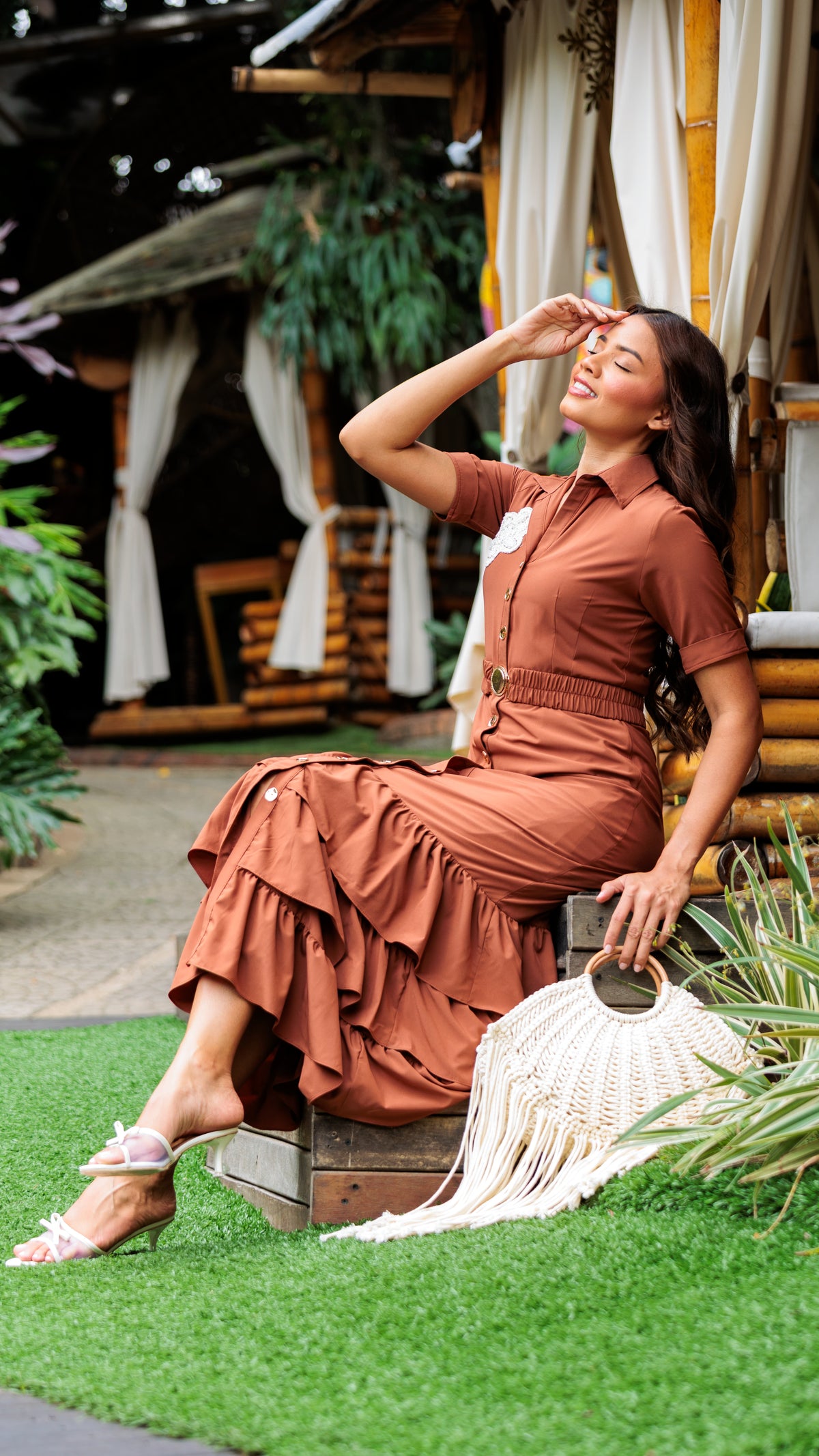 VESTIDO DAMA MAXI SEDA STUDIO | MADAN F | 024028