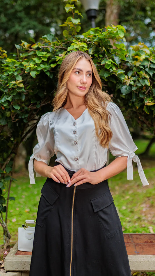 BLUSA DAMA SATINADA -053886