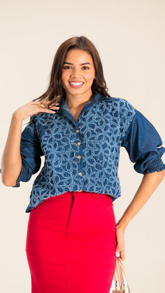 BLUSA DAMA ROBORDADO- 053948