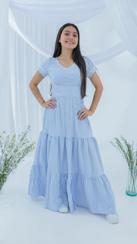 VESTIDO NIÑA LARGO- BN243