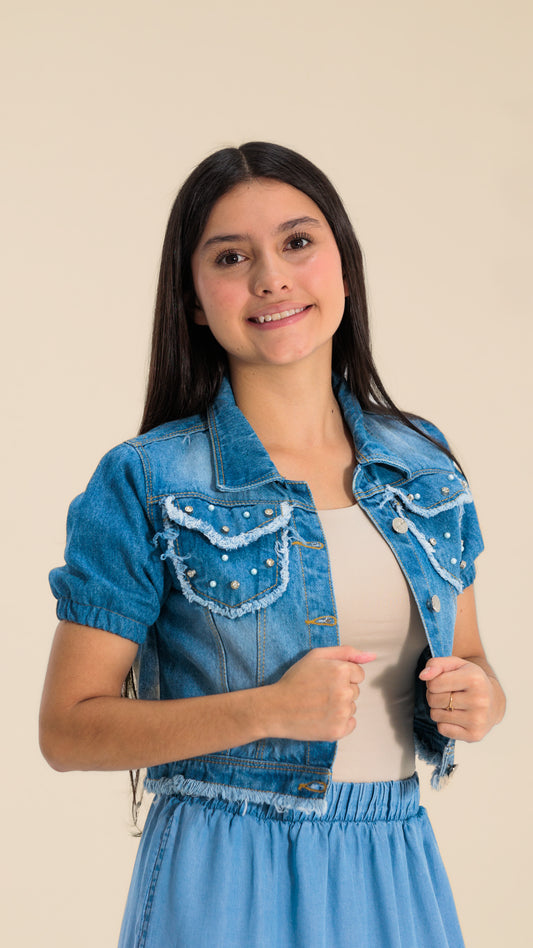 CHAQUETA JEAN NIÑA- BN253