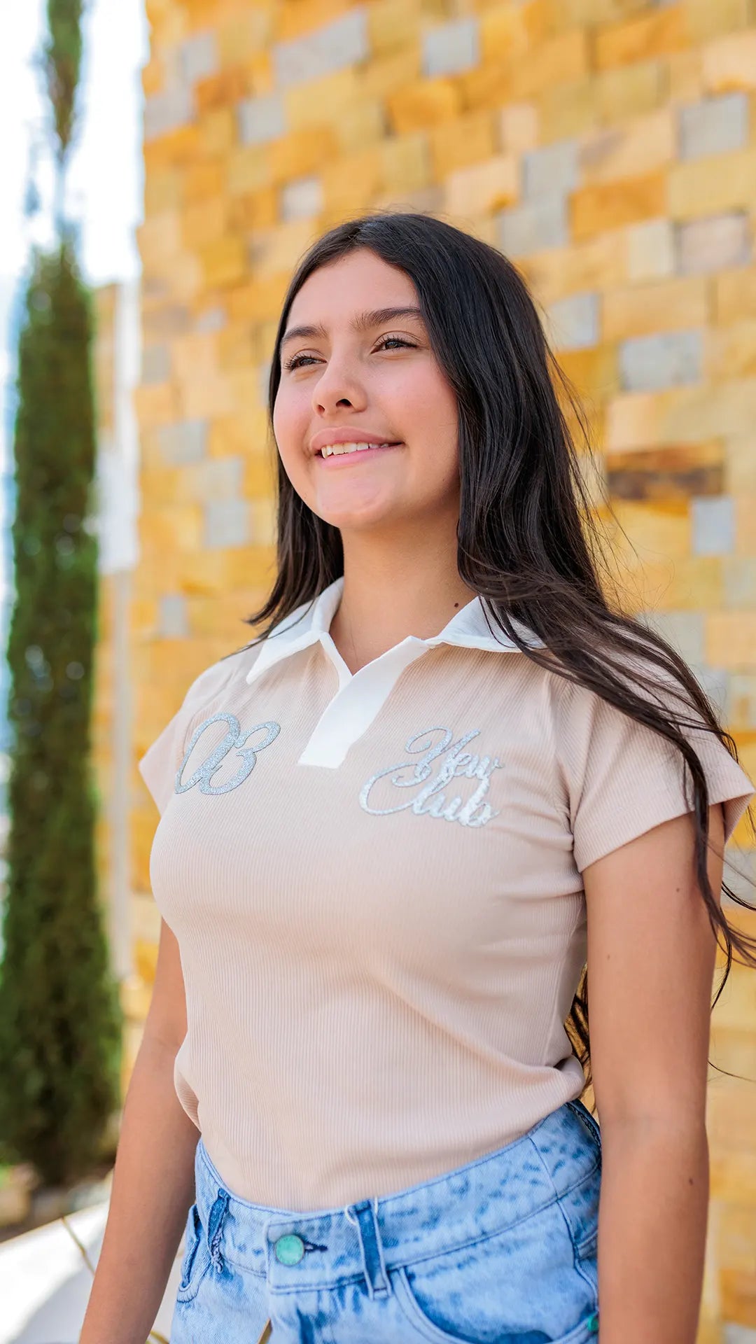 BLUSA NIÑA TIPO POLO RIB - BN317
