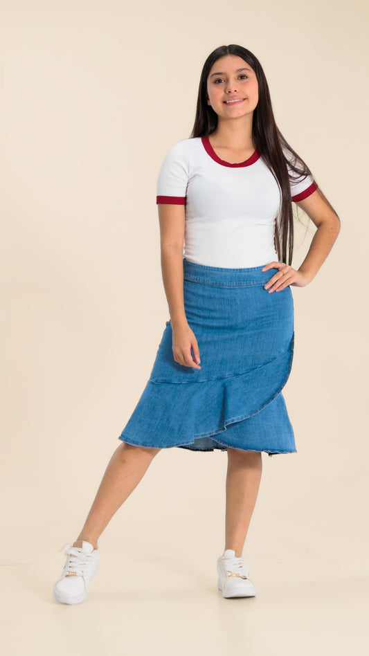 FALDA NIÑA JEAN- BN4330