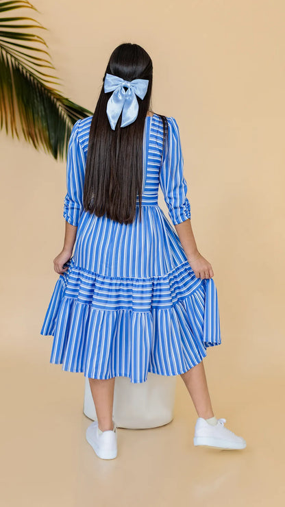 VESTIDO NIÑA RAYAS -5492
