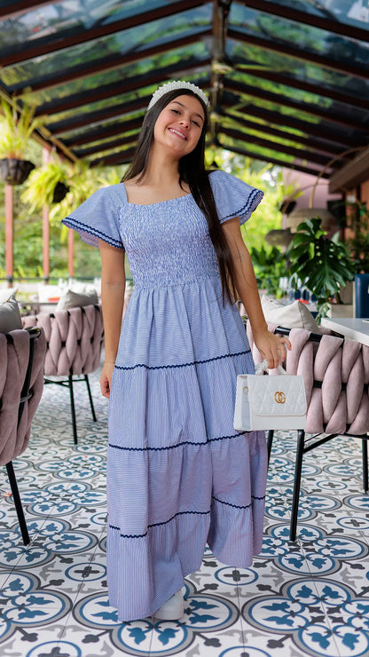 VESTIDO NIÑA LARGO- BN5499