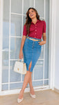 FALDA DAMA BOTONES DELANTEROS - CU105