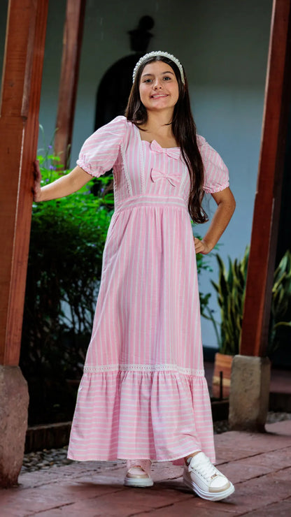 VESTIDO NIÑA LARGO- BN5502