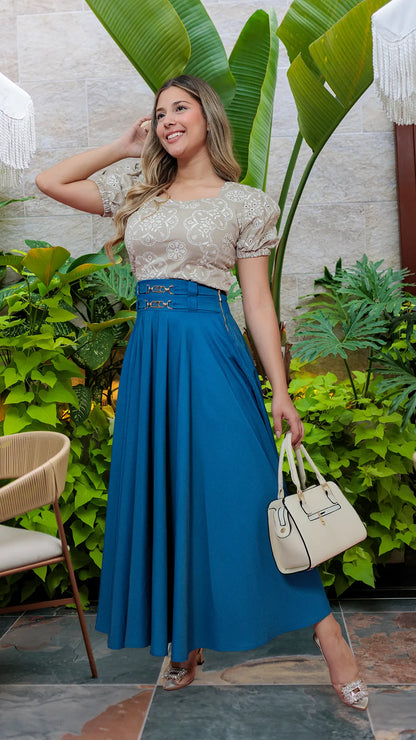 FALDA DAMA CHAMBRAY ROTONDA - MD01104