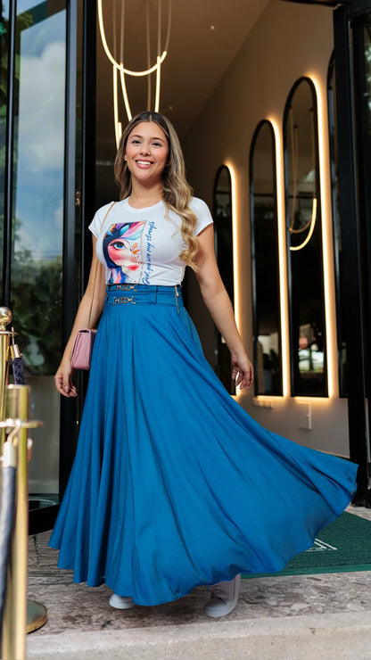 FALDA DAMA CHAMBRAY ROTONDA - MD01104