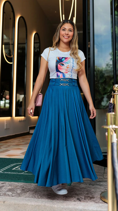 FALDA DAMA CHAMBRAY ROTONDA - MD01104