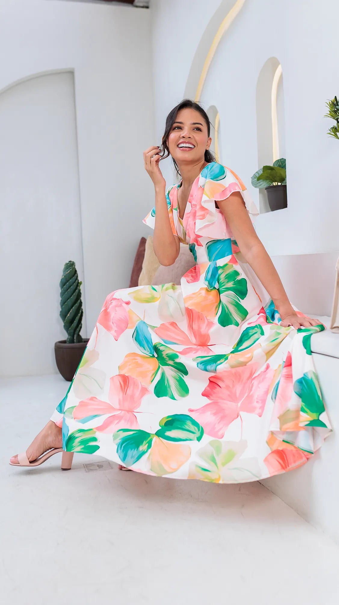 VESTIDO DAMA LARGO MD02102-1
