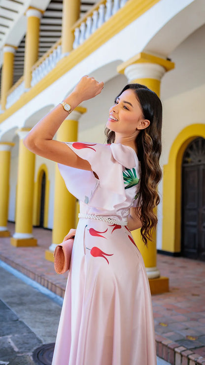 VESTIDO DAMA CORBATAS - MD02102