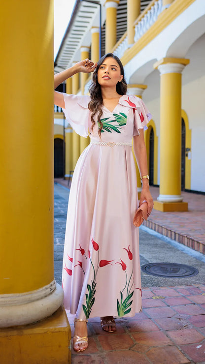 VESTIDO DAMA CORBATAS - MD02102
