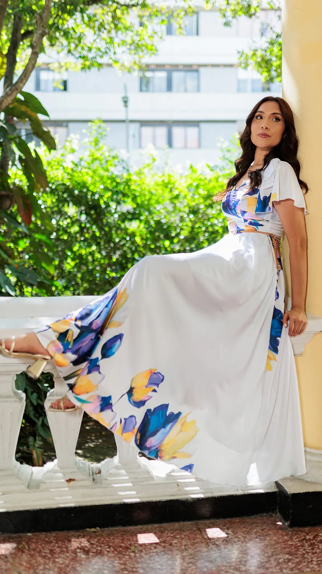 VESTIDO DAMA LARGO CORBATAS- MD02102