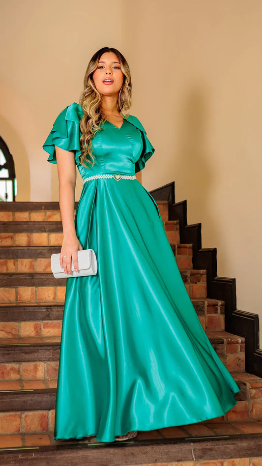 VESTIDO DAMA CORBATAS - MD02105