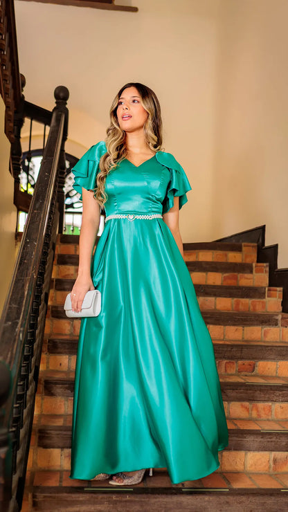 VESTIDO DAMA CORBATAS - MD02105