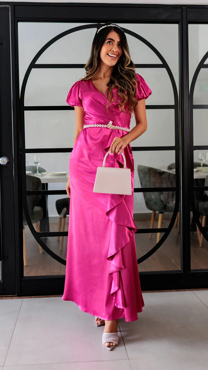 VESTIDO DAMA SATIN- MD02108