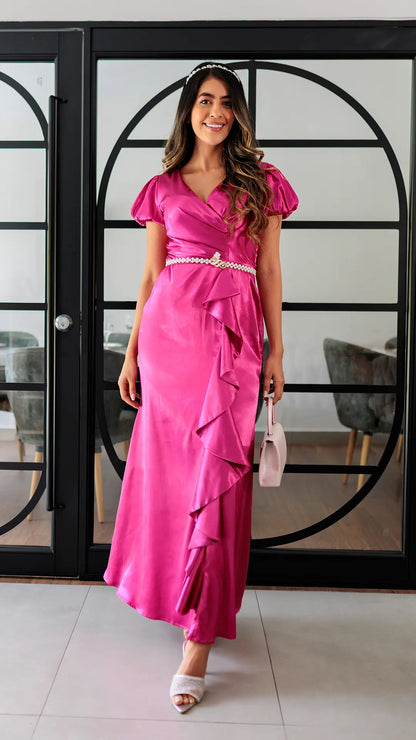 VESTIDO DAMA SATIN- MD02108