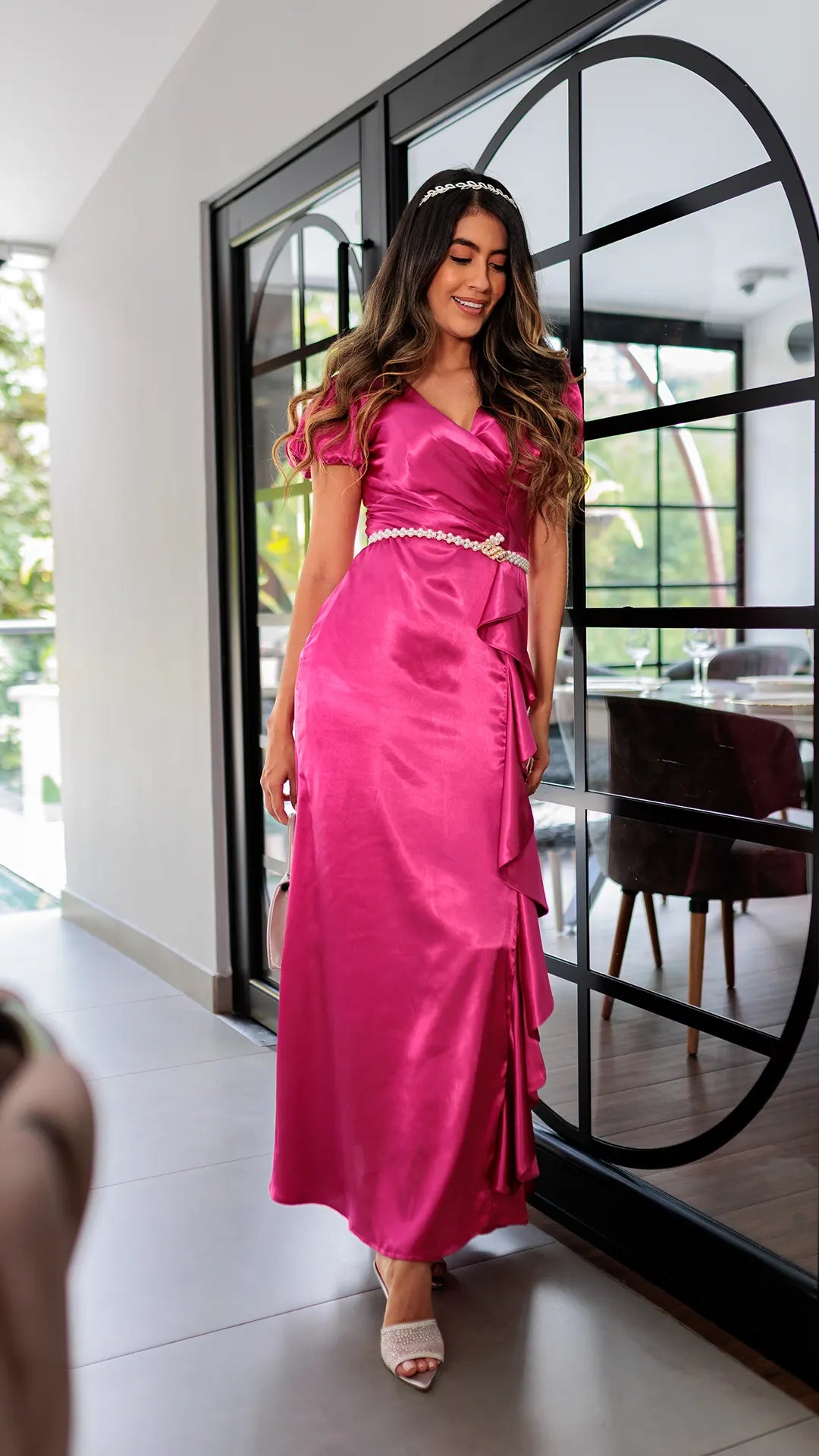 VESTIDO DAMA SATIN- MD02108