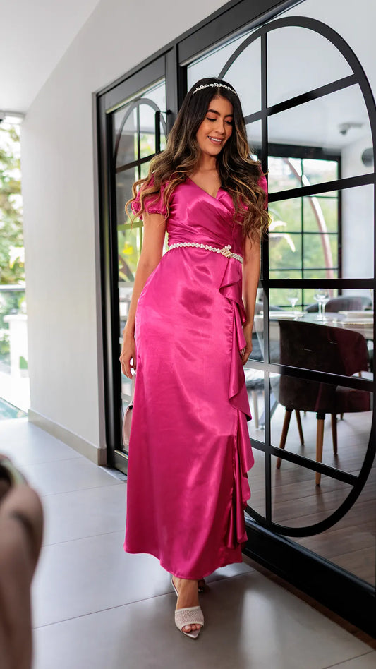 VESTIDO DAMA SATIN- MD02108