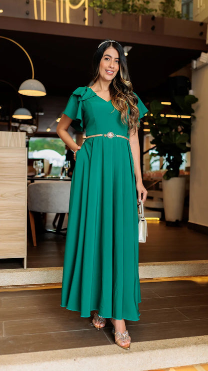 VESTIDO DAMA LARGO CORBATA- MD02105