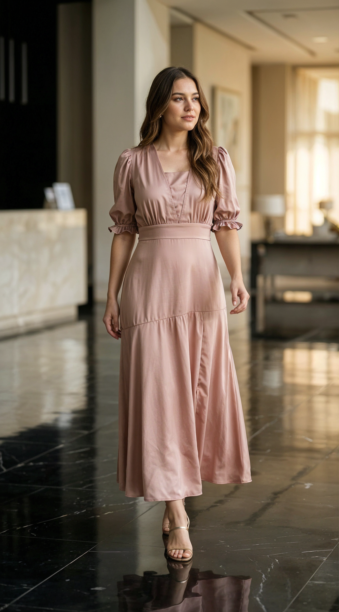 VESTIDO DAMA SATINADO - 023859